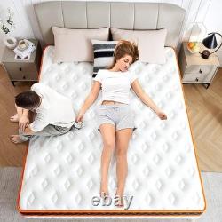 4FT6 Double Mattress Gel Memory Foam & Individually Pocket Sprungs 135x190x23cm