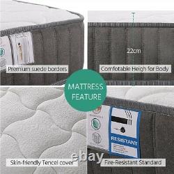 4FT6 Double Mattress Memory Foam Pocket Sprung Mattress Medium Firm Orthopaedic