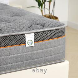4FT6-Double Pocket Sprung 7-zone Mattresses 10inch-deep Memory Foam Mattress