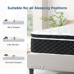 4FT Small Double Mattress, 10.3Inch COOLMAX Gel Memory Foam Pocket Spring Hybr