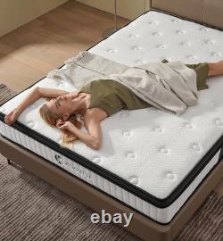 4Ft6 Double Mattress, 135X190Cm Memory Foam & Pocket Spring Mattresses, 25Cm Deep