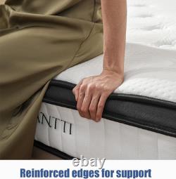 4Ft6 Double Mattress, 135X190Cm Memory Foam & Pocket Spring Mattresses, 25Cm Deep