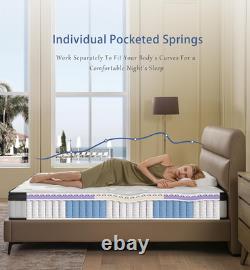 4Ft6 Double Mattress, 135X190Cm Memory Foam & Pocket Spring Mattresses, 25Cm Deep