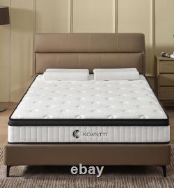 4Ft6 Double Mattress, 135X190Cm Memory Foam & Pocket Spring Mattresses, 25Cm Deep