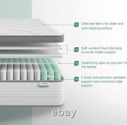 4Ft Novilla 25cm Ortho Memory Foam Pocket Sprung Mattress Free Local Delivey