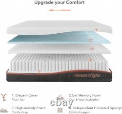 4ft6 Double Hybrid Mattress 10 Gel Memory Foam Pocket Spring Medium Firm Best