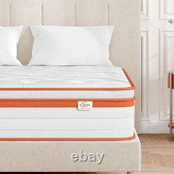 5FT King Mattress, 10.6 Inch Gel Memory Foam Pocket Sprung Hybrid King Mattress