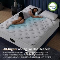 5FT King Mattress, 11 Inch 7-Zone Pocket Sprung Mattress with Memory Foam and