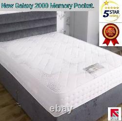 5FT King Size 2000 Pocket Spring Memory Foam Tencel Luxury Mattress Sale 50% New