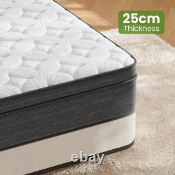 5FT King Size Hybrid Mattress Memory Foam Pocket Sprung Medium Firm 150x200cm