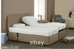 5FT or 6FT DUAL ELECTRIC ADJUSTABLE BEDS WITH MATTRESSES CHOICE & HEADBOARDS