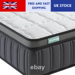 5ft King Size Mattress, Memory Foam Pocket Sprung Hybrid Mattress, 150×200x27cm