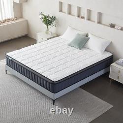 5ft King Size Mattress, Memory Foam Pocket Sprung Hybrid Mattress, 150×200x27cm