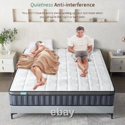 5ft King Size Mattress, Memory Foam Pocket Sprung Hybrid Mattress, 150×200x27cm