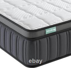 5ft King Size Mattress, Memory Foam Pocket Sprung Hybrid Mattress, Orthopedic