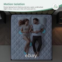 5ft King Size Mattress, Memory Foam Pocket Sprung Hybrid Mattress, Orthopedic
