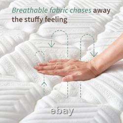 5ft King Size Mattress, Memory Foam Pocket Sprung Hybrid Mattress, Orthopedic
