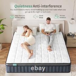 5ft King Size Mattress, Memory Foam Pocket Sprung Hybrid Mattress, Orthopedic