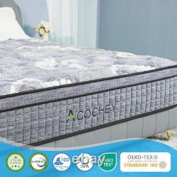 5ft King Size Mattress, Memory Foam Pocket Sprung Hybrid Mattress, Orthopedic