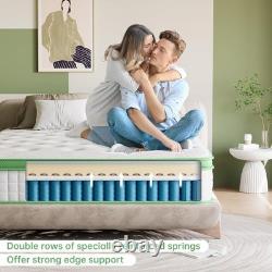 5ft King Size Mattress, Memory Foam Pocket Sprung Hybrid Mattress, Orthopedic