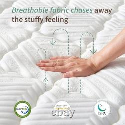 5ft King Size Mattress, Memory Foam Pocket Sprung Hybrid Mattress, Orthopedic