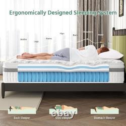 5ft King Size Mattress, Memory Foam Pocket Sprung Hybrid Mattress, Orthopedic