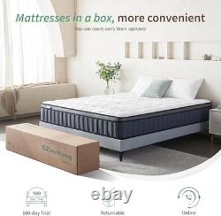5ft King Size Mattress, Memory Foam Pocket Sprung Hybrid Mattress, Orthopedic
