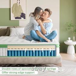 5ft King Size Mattress, Memory Foam Pocket Sprung Hybrid Mattress, Orthopedic