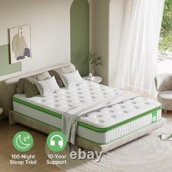 5ft King Size Mattress, Memory Foam Pocket Sprung Hybrid Mattress, Orthopedic
