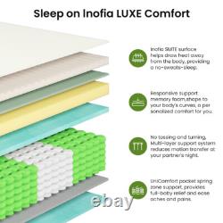 6FT Super King Hybrid Mattress Memory Foam Pocket Sprung Medium Firm 180x200cm