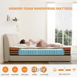 6FT Super King Mattress, 10 Inch Medium Firm Gel Memory Foam Pocket Sprung Hybrid