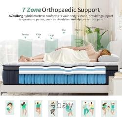6ft Super King Mattress, Memory Foam Pocket Sprung Hybrid Mattress, Orthopedi