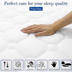 8 King Size Memory Foam Pocket Sprung Mattress Medium Firm Feel