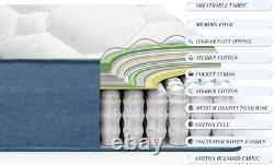 8 King Size Memory Foam Pocket Sprung Mattress Medium Firm Feel