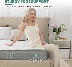 8 Single Hybrid Mattress Comfort Memory Foam Pocket Sprung Medium Firm 90x190cm