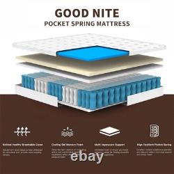 8 Single Mattress Orthopedic Memory Foam Pocket Spring Hybrid Bed -UK