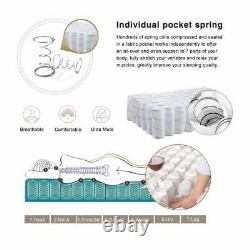 9.8 Inch Mattress Breathable Foam Individual Pocket Spring Medium Plush Feel