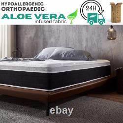 Aloe Vera-infused Double 4f6 Medium Soft Memory Foam Pocket Sprung Mattress 12in