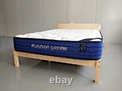 Aurora Dream Single Hybrid Mattress 3ft Blue Border Luxury Memory Foam Pocket Sp