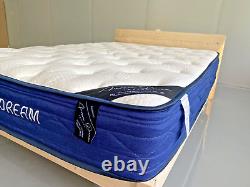 Aurora Dream Single Hybrid Mattress 3ft Blue Border Luxury Memory Foam Pocket Sp