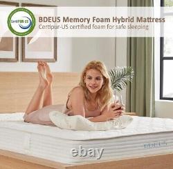 BDEUS 7-Zone Pocket Spring Memory Foam Hybrid Mattress NEW! 6FT SUPER-KINGSIZE