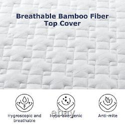 BedStory 10in Pocket Spring Memory Foam Single Mattress 3D Bamboo Fiber Cover