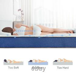 BedStory 22cm Pocket Spring 4ft6 Double Mattress Memory Foam Orthopedic Mattress