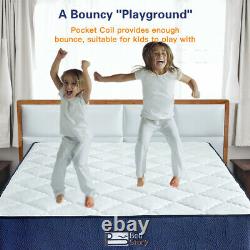 BedStory 8in Memory Foam Pocket Sprung Mattress Medium Firm 135x190x22cm 4ft6