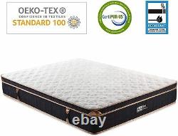 BedStory Mattress Memory Foam Pocket Spring Double 4FT6 Bamboo Fiber Cover