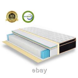 BedStory Mattress Memory Foam Pocket Spring Double 4FT6 Bamboo Fiber Cover