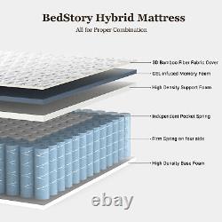 Bedstory Premium Memory Foam Hybrid Sprung Luxury Mattress 10 Double Size