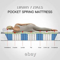 Bedstory Single Double Memory Foam Pocket Sprung Mattress 7 Zones 10in 11in