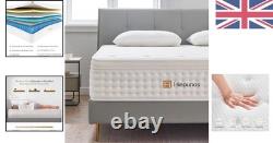Best Single Mattress 10.2 Inch Hybrid Memory Foam & Pocket Spring Bed Ortho
