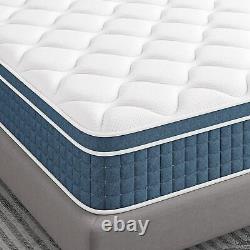 Blue Memory Foam Mattress Sprung Matress 3ft Single 4ft6 Double 5ft 6ft King